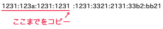 IPv6をコピペします