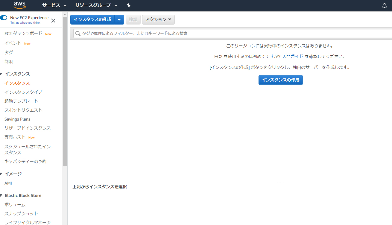 AWS インスタンス